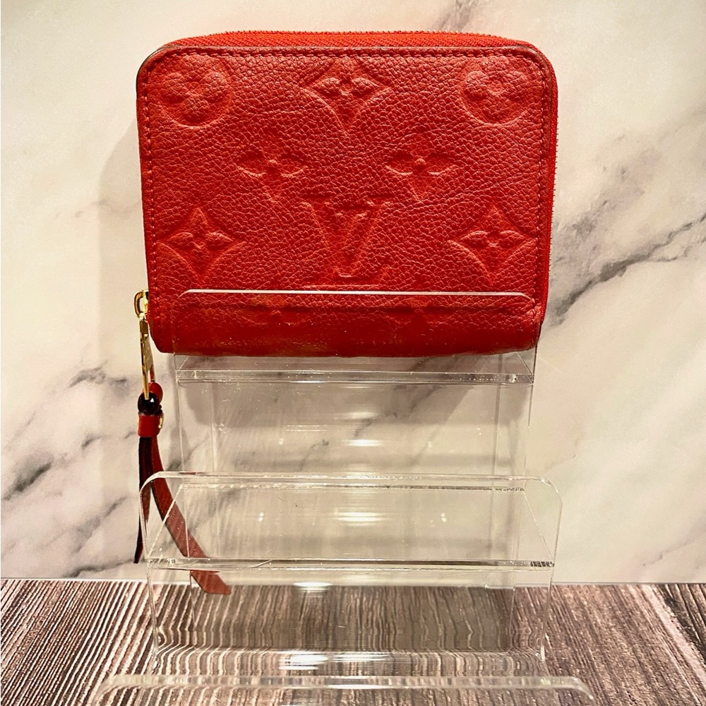 Louis Vuitton Red Embossed Wallet